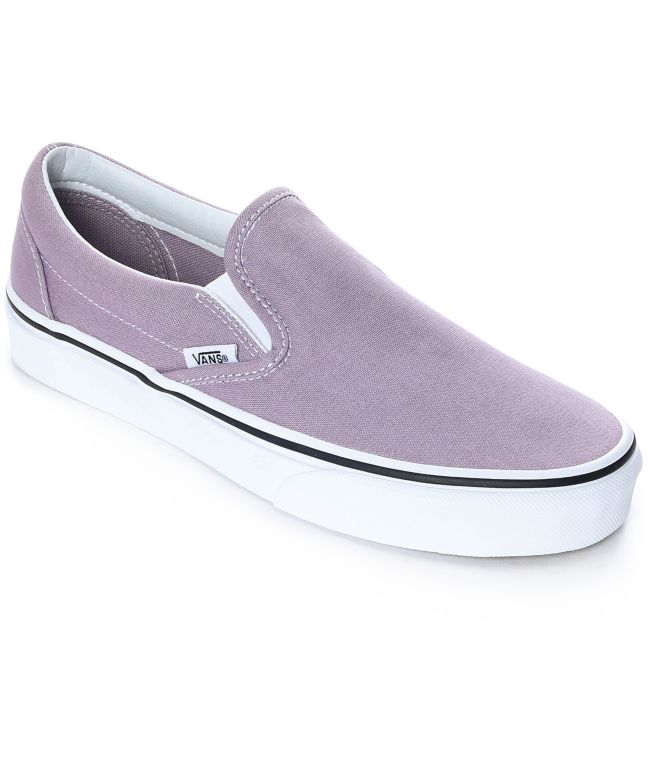 violet slip on vans